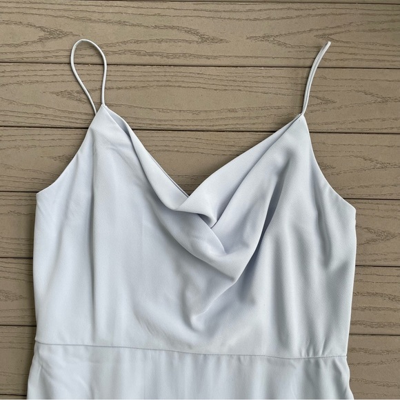 Adrianna Papell Elegant Maxi Dress Baby Blue Bridesmaid Flowy 8 - Picture 4 of 14